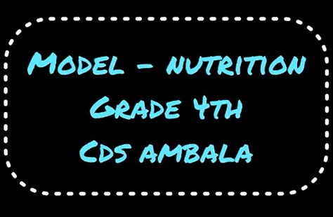 CDS Ambala  || Model - Nutrition || Class 4th
