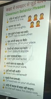 CDS Ambala || Topic - classroom behaviour phrases || Class 1st & 2nd  