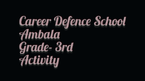 CDS Ambala || Topic - Mind Game || Class 3rd